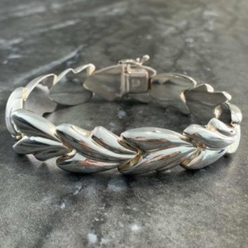 Vintage 925 Sterling Silver Bracelet Italy Milor