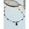 Vintage 925 Sterling Silver Malachite Necklace