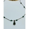 Vintage 925 Sterling Silver Malachite Necklace