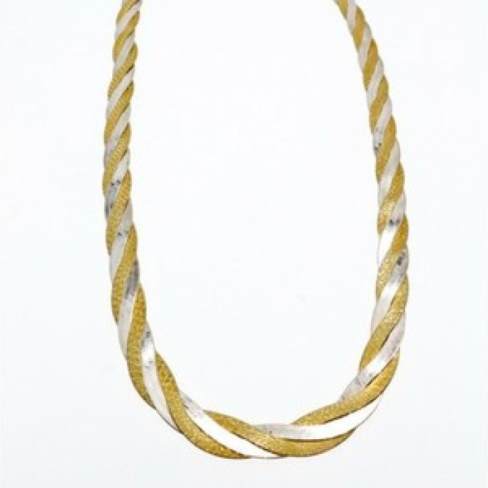 925 Sterling Silver with Gilding Necklace Italy