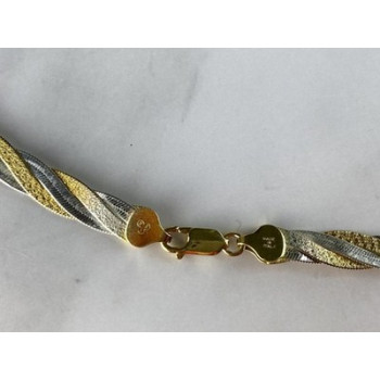 925 Sterling Silver with Gilding Necklace Italy