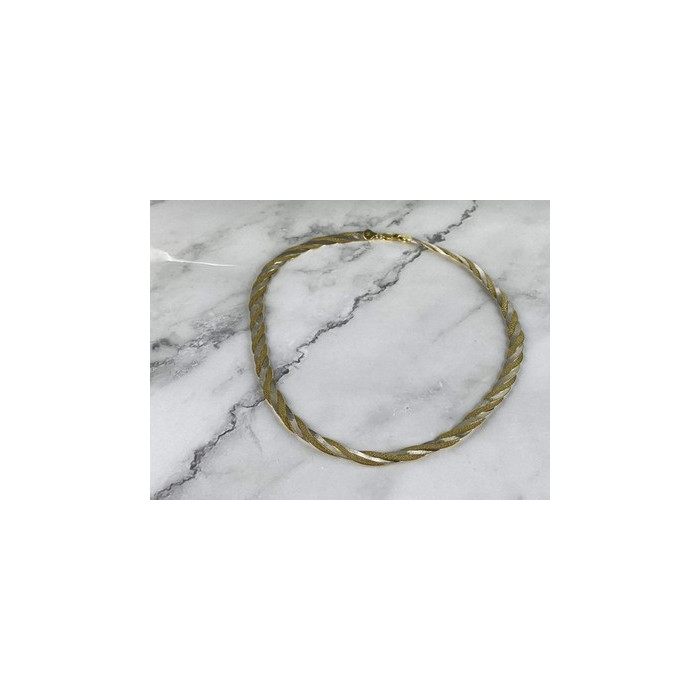 925 Sterling Silver with Gilding Necklace Italy