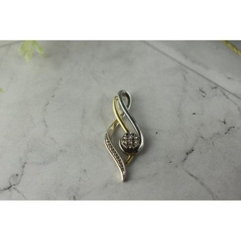 925 Sterling Silver with Gold inserts (10K) & Diamonds 