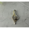 925 Sterling Silver with Gold inserts (10K) & Diamonds 