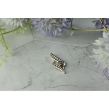 925 Sterling Silver with Gold inserts (10K) & Diamonds 