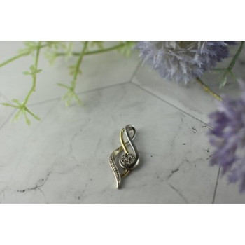 925 Sterling Silver with Gold inserts (10K) & Diamonds 