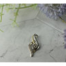 925 Sterling Silver with Gold inserts (10K) & Diamonds 