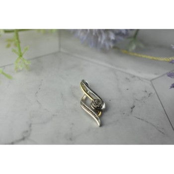 925 Sterling Silver with Gold inserts (10K) & Diamonds 