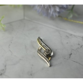 925 Sterling Silver with Gold inserts (10K) & Diamonds 