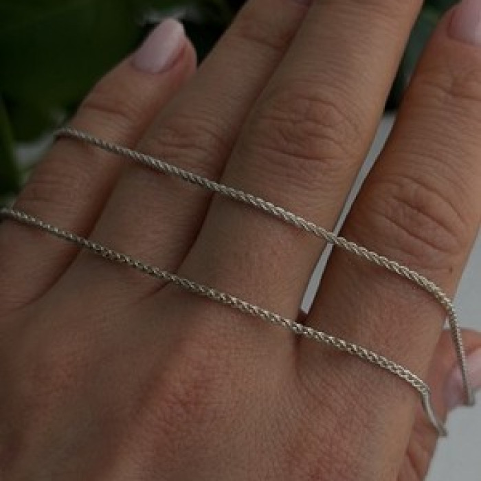 Italy 925 Sterling Silver Chain Length 22 in