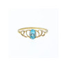 10K YELLOW GOLD BLUE SPINEL RING SIZE 8