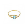 10K YELLOW GOLD BLUE SPINEL RING SIZE 8