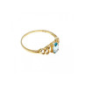 10K YELLOW GOLD BLUE SPINEL RING SIZE 8