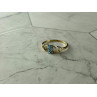 10K YELLOW GOLD BLUE SPINEL RING SIZE 8