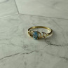 10K Yellow Gold Blue Spinel Ring Size 8