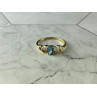10K YELLOW GOLD BLUE SPINEL RING SIZE 8