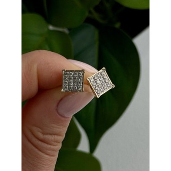 10K Yellow Gold 0.50 ctw Diamonds Stud Earrings