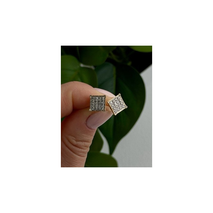 10K Yellow Gold 0.50 ctw Diamonds Stud Earrings