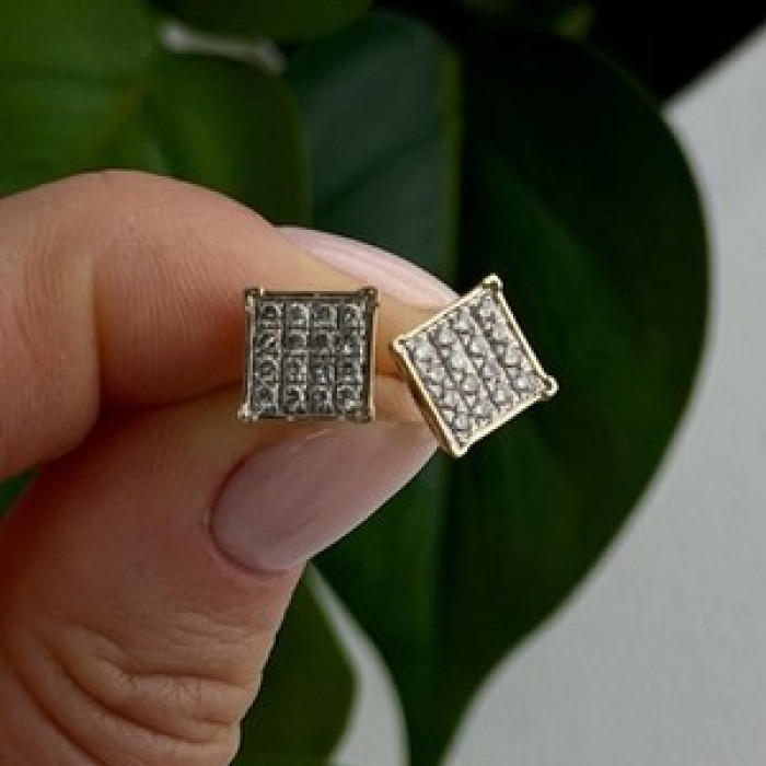 10K Yellow Gold 0.50 ctw Diamonds Stud Earrings