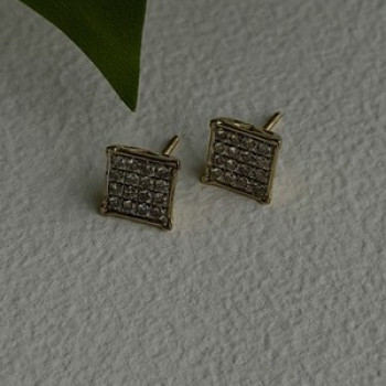 10K Yellow Gold 0.50 ctw Diamonds Stud Earrings