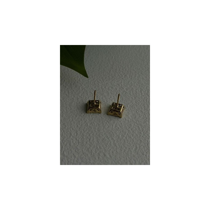 10K Yellow Gold 0.50 ctw Diamonds Stud Earrings