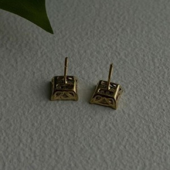 10K Yellow Gold 0.50 ctw Diamonds Stud Earrings