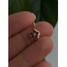 10K Yellow Gold Garnet & Diamond Flower Pendant