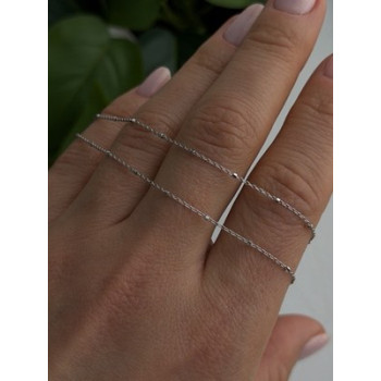 AG 14K White Gold Beautiful Chain Necklace Length 20 in