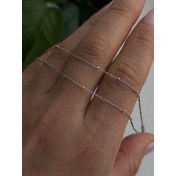 AG 14K White Gold Beautiful Chain Necklace Length 20 in