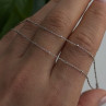 AG 14K White Gold Beautiful Chain Necklace Length 20 in