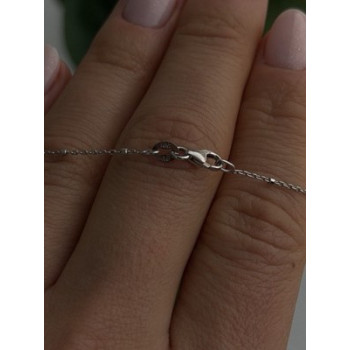 AG 14K White Gold Beautiful Chain Necklace Length 20 in