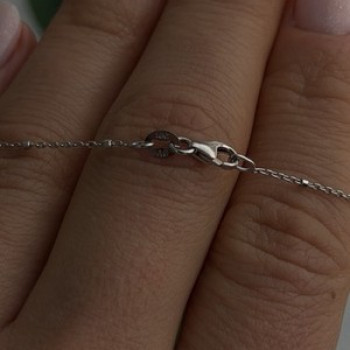 AG 14K White Gold Beautiful Chain Necklace Length 20 in