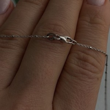 AG 14K White Gold Beautiful Chain Necklace Length 20 in