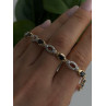 925 Sterling Silver Gold Plated Dark Blue Sapphire Bracelet 7.5