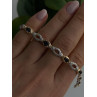 925 Sterling Silver Gold Plated Dark Blue Sapphire Bracelet 7.5