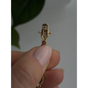 925 Sterling Silver Gold Plated Dark Blue Sapphire Bracelet 7.5