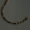925 Sterling Silver Gold Plated Dark Blue Sapphire Bracelet 7.5