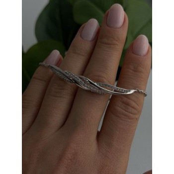 Adjustable 925 Sterling Silver White Colorless Beryl Bracelet