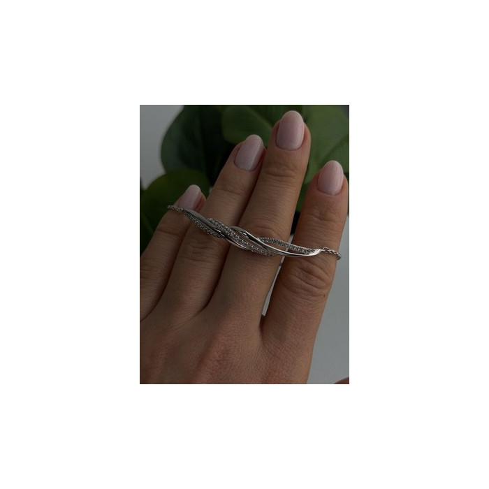 Adjustable 925 Sterling Silver White Colorless Beryl Bracelet