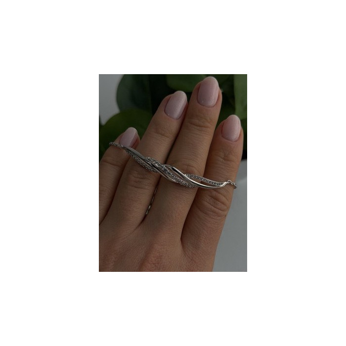 Adjustable 925 Sterling Silver White Colorless Beryl Bracelet