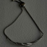 Adjustable 925 Sterling Silver White Colorless Beryl Bracelet