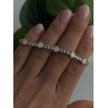 Adjustable 925 Sterling Silver Opal & Beryl Bracelet