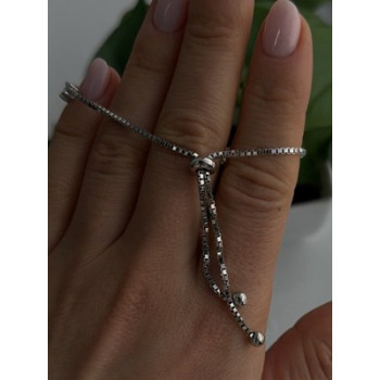 Adjustable 925 Sterling Silver Opal & Beryl Bracelet