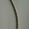 925 Sterling Silver Gold Plated White Colorless & Blue Cz Bracelet 7.5