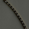 925 Sterling Silver Gold Plated White Colorless & Blue Cz Bracelet 7.5