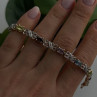 925 Sterling Silver Gold Plated Garnet Amethyst Peridot Topaz Bracelet 7.5