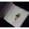 10K Yellow Gold Blue Sapphire & Diamonds Ring Size 5