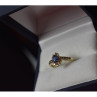 10K Yellow Gold Blue Sapphire & Diamonds Ring Size 5
