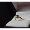 10K Yellow Gold Blue Sapphire & Diamonds Ring Size 5