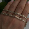 14K Yellow Gold & 925 Sterling Silver Italy Chain Necklace Length 20 in